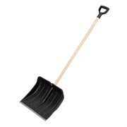 Лопата для уборки снега пластиковая, 470 х 350 х 1360 мм, деревянный черенок, Palisad 61646