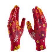 Перчатки садовые из полиэстера с нитрильным обливом, цветы, М Palisad 67857