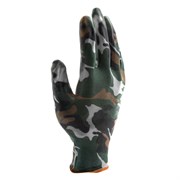 Перчатки садовые из полиэстера с нитрильным обливом, хаки, М Palisad 67858