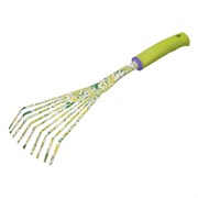 Грабли веерные 9 - зубые, 75 х 385 мм, стальные, пластиковая рукоятка, Flower Green, Palisad 62042