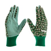 Перчатки садовые х/б ткань с ПВХ точкой, манжет, S Palisad 67761