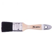 Кисть плоская, натуральная черная щетина, деревянная ручка 1.5" MTX 82626