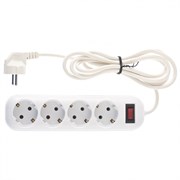 Удлинитель бытовой серия EF, с заземлением и выключателем, 2 м, 4 розетки, 10 A Stern 95775
