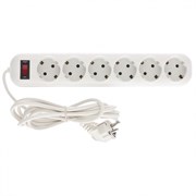 Удлинитель бытовой серия EF, с заземлением и выключателем, 2 м, 6 розеток, 10 A Stern 95780