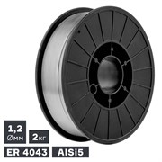 Проволока сварочная MIG, алюминий ER 4043 (AlSi5), ? 1,2 мм, 2 кг Сварка