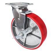 Колесо большегрузное полиуретановое поворотное с тормозом Longway SCpb 42