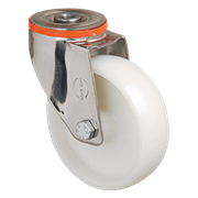 Колесо нейлоновое EMES EM04 ZKZ 125 (INOX)