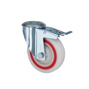 Колесо полипропиленовое под болт с томозом EMES EM04 MBTM 100 F