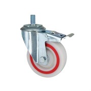 Колесо полипропиленовое с болтом и томозом EMES EM05 MBTM 100 F