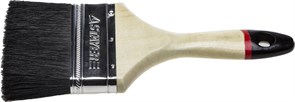 STAYER  UNIVERSAL-EURO 100 мм, 4" чёрная натуральная щетина, деревянная ручка, Плоская кисть (01022-100)