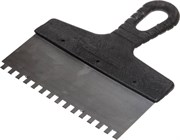 Зубчатый шпатель Stayer "MASTER" стальной 180мм 6х6 1007-18