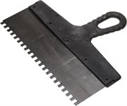 Зубчатый шпатель Stayer "MASTER" стальной 300мм 6х6 1007-30