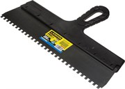 Зубчатый шпатель Stayer "PROFESSIONAL" нержавеющий 350мм 6х6 1009-35-06