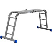 Алюминиевая лестница трансформер Зубр Эксперт с платформой 4х3 ступени 38861