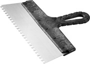 Зубчатый шпатель ЗУБР "Стандарт" стальной 300мм 6х6 10053-30