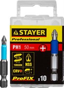 Торсионные биты Stayer Stayer "Professional-Profix" PH1 50мм 10шт 26203-1-50-10_z01