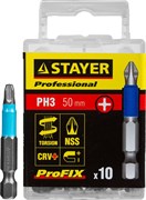 Торсионные биты Stayer Stayer "Professional-Profix" PH3 50мм 10шт 26203-3-50-10_z01