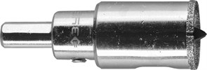 ЗУБР  АГК d 24 мм (центр. сверло, трехгр. хвост, Р60), Алмазная коронка, Профессионал (29850-24)