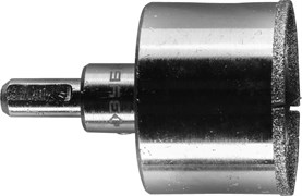 ЗУБР  АГК d 45 мм (центр. сверло, трехгр. хвост, Р60), Алмазная коронка, Профессионал (29850-45)