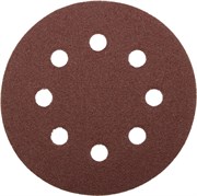 Шлифовальный круг ЗУБР "Мастер" абразивный, 8 отверстий, Р80, 115мм, 5шт 35560-115-080