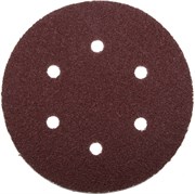 Шлифовальный круг ЗУБР "Мастер" абразивный, 6 отверстий, Р60, 150мм, 5шт 35566-150-060