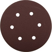 Шлифовальный круг ЗУБР "Мастер" абразивный, 6 отверстий, Р100, 150мм, 5шт 35566-150-100