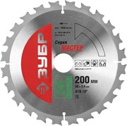 Пильный диск ЗУБР "Мастер-быстрый" 200x30, 24Т 36910-200-30-24