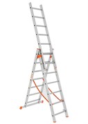 Алюминиевая трехсекционная лестница Вектор 3х7 4407