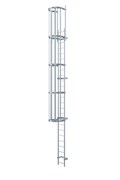 Наружная пожарная лестница Zarges Z600 анодированная, 8,5м 58185