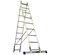 Алюминиевая двухсекционная шарнирная лестница Алюмет 2x6 Т206 - фото 15599