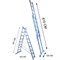 Лестница двухсекционная Стандарт 16 ступеней - фото 279042