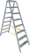 Двухсторонняя анодированная стремянка Алюмет 8 ступеней APD9208 - фото 299247