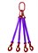 Четырехветвевый текстильный строп Грузовая механика 4СТ-1,6т 2,5м (30мм 1/ЗП6) - фото 313096