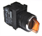 Переключатель EMAS 2-0-1 с подсветкой светодиод 100-230V AC, с фиксацией, желтый 2НО B1S1SL30S - фото 323229