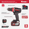 Аккумуляторная бесщеточная дрель-шуруповерт Kress KU124 (20В, 4Ач x2, кейс) - фото 329941