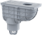 Ливнеотвод AlcaPlast AGV1S 300х155/110 мм, 390 л/мин, подводка – прямая, пластик, серый - фото 337098