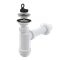 Бутылочный сифон AlcaPlast A41 5/4"x40 мм с нержавеющей peшeткой DN63, пластик, белый - фото 337525