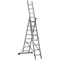 Трехсекционная алюминиевая лестница-стремянка CAGSAN TS199 3х9 - фото 347650