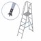 Алюминиевая лестница-платформа Мегал фиксированной высоты с шипами ЛПФВА Н=1,0-1 - фото 377197