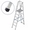 Алюминиевая лестница-платформа Мегал фиксированной высоты с резиновыми башмаками ЛПФВА Н=1,8-2 - фото 377221