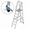 Алюминиевая лестница-платформа Мегал фиксированной высоты передвижная ЛПФВА Н=1,8-3 - фото 377260