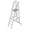 Алюминиевая лестница-платформа Мегал фиксированной высоты с траверсой ЛПФВА Н=1,5-4 - фото 377297