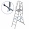 Алюминиевая лестница-платформа Мегал фиксированной высоты передвижная с траверсой ЛПФВА Н=1,0-5 - фото 377317