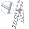 Алюминиевая лестница-платформа Мегал фиксированной высоты с широкими ступенями ЛПФВА Н=1,2-6 - фото 377374