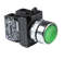 Нажимная кнопка EMAS зеленая с подсветкой зеленым cветодиодом 100-230V AC (2НЗ) CM2Y2DY - фото 385696