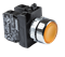 Нажимная кнопка EMAS желтая с подсветкой желтым cветодиодом 100-230V AC (2НЗ) CM2S2DS - фото 385697
