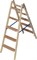 Деревянная стремянка Krause Stabilo со ступенями и перекладинами 2х5 818324 - фото 386169