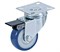 Колесо аппаратное поворотное TOR SCvb 25 50 мм с тормозом (синяя резина) - фото 395895