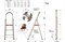 Алюминиевая стремянка Эйфель Гера 104+1 - фото 400923