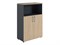 Шкаф ПРАКТИК NW 1280/2 полузакрытый вяз натуральный/антрацит К35599351216 - фото 709617